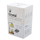 Candle Warmer Lamp - Crystal Glass & Wood Base - Gold